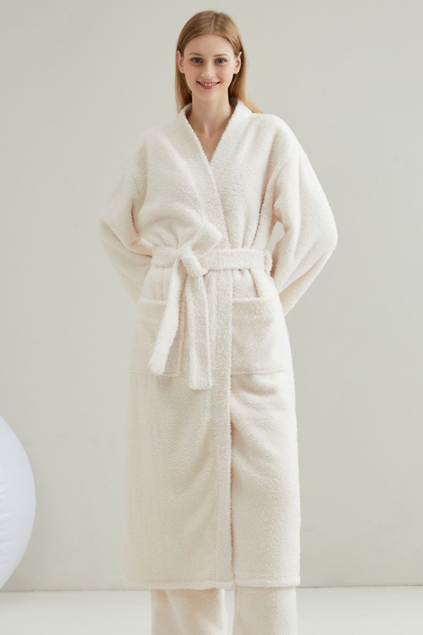 Couple pajamas flannel casual European and American loose bathrobe nightgown - Image 7