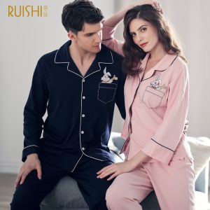 J&Q Arrival pajamas couple cotton pajama set men and women matching pajamas night suit mall high quality top brand sleepwear